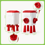 Giantz 8kg Chicken Feeder and 7L Waterer Set Large Capacity Poultry Drinker Kit In Australia - Darrahopens