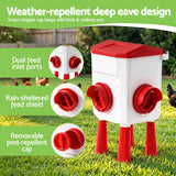 Giantz 8kg Chicken Feeder and 7L Waterer Set Large Capacity Poultry Drinker Kit In Australia - Darrahopens