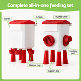 Giantz 8kg Chicken Feeder and 7L Waterer Set Large Capacity Poultry Drinker Kit In Australia - Darrahopens