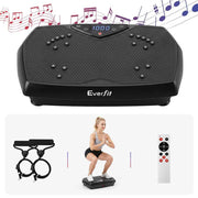 Everfit Vibration Plate Exercise Machine Full Body Shaker Workout Vibrate Fitness Platform with Bluetooth, 150KG Capacity, 150Speed Levels Vibrating Plate for Home Women Men, Black In Australia - Darrahopens