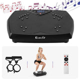 Everfit Vibration Plate Exercise Machine Full Body Shaker Workout Vibrate Fitness Platform with Bluetooth, 150KG Capacity, 150Speed Levels Vibrating Plate for Home Women Men, Black In Australia - Darrahopens