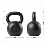 Everfit 24kg Cast Iron Kettlebell Powder Coating Flat Bottom Home Gym In Australia - Darrahopens