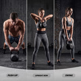 Everfit 24kg Cast Iron Kettlebell Powder Coating Flat Bottom Home Gym In Australia - Darrahopens