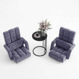 Artiss Floor Sofa Chair & Coffee Table Set, Swivel Lounge Recliner Side Tables