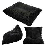 Artiss 3-in-1 Bean Bag Chair for Living Room Convertible Floor Sofa Dark Grey