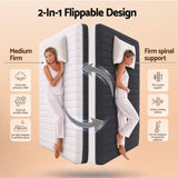 Giselle 18cm Double Memory Foam Mattress Dual Feel Reversible Charcoal Foam