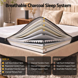 Giselle 18cm King Memory Foam Mattress Dual Feel Reversible Charcoal Foam