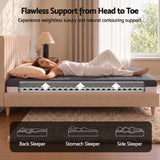 Giselle 18cm Single Memory Foam Mattress Dual Feel Reversible Charcoal Foam