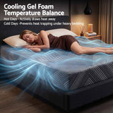 Giselle 25cm King Memory Foam Mattress Gel Infused Foam Removable Cover In Australia - Darrahopens