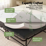 Giselle Folding Bed with Mattress Queen Portable Foldable Guest Bed Bamboo Cover In Australia - Darrahopens