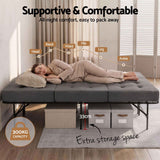 Giselle Single Folding Bed with Mattress Metal Frame Guest Bed 15cm Foam Foldable In Australia - Darrahopens