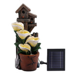 Gardeon Solar Fountains Water Features 4-Tier Cascading Flower Bowls 55cm