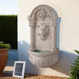 Gardeon Solar Fountain Water Feature Wall Mount Garden Fountains 77CM Beige