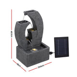 Gardeon Solar Fountain 5 Levels Cascading Water Feature Resin 50cm Black In Australia - Darrahopens