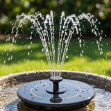 Gardeon Solar Fountain Pump Bird Bath Water Feature 17cm 165L/h Flow Black In Australia - Darrahopens