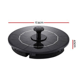 Gardeon Solar Fountain Pump Bird Bath Water Feature 17cm 165L/h Flow Black In Australia - Darrahopens