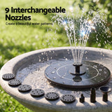 Gardeon Solar Fountain Pump Bird Bath Water Feature 17cm 165L/h Flow Black In Australia - Darrahopens