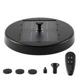 Gardeon Solar Fountain Pumps Bird Bath Battery Backup LED Remote Black 27cm