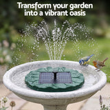 Gardeon Solar Fountain Pumps Bird Bath Floating Lotus Desig Water Feature 31cm