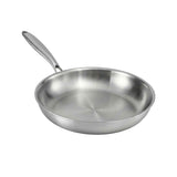 5-Star Chef 30cm Stainless Steel Frying Pan Uncoated Frypan with Tri-Ply Body Silver