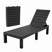 Gardeon Sun Lounge Outdoor Folding Recliner Patio Pool Beach Chair Slatted Black In Australia - Darrahopens