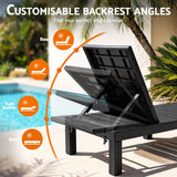 Gardeon Sun Lounge Outdoor Folding Recliner Patio Pool Beach Chair Slatted Black In Australia - Darrahopens