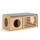 Artiss Pet Ottoman Footrest Bench with MDF Frame 100kg Capacity Natural In Australia - Darrahopens