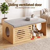 Artiss Pet Ottoman Footrest Bench with MDF Frame 100kg Capacity Natural In Australia - Darrahopens