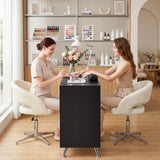 Artiss Manicure Table Nail Desk with Built-in Dust Collector Beauty Salon Station Drawers Shelves Wrist Cushion Black