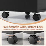 Artiss Professional Salon Station Rolling Cart, Hair Styling Beauty Cabinet with 2 Drawers & 2 Appliance Holders, Wood Barber Spa Trolley with 360° Wheels for Skincare & Vanity, Black