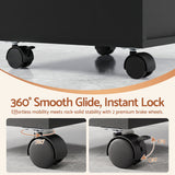 Artiss Professional Salon Station Rolling Cart, Hair Styling Beauty Cabinet with 2 Drawers, Large Supply Cabinet & 3 Appliance Holders, Wood Barber Spa Trolley with 360° Wheels for Skincare & Vanity, Black