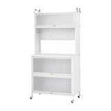 Artiss Kitchen Cabinet Storage Shelves Pegboard Cupboard Sideboard 80CMX164CM