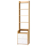 Artiss 6 Tiers Bookshelf with 2 Drawer Storage Shelf Pine
