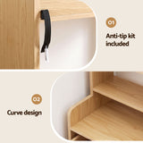 Artiss 6 Tiers Bookshelf with 2 Drawer Storage Shelf Pine