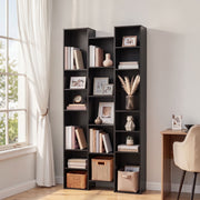 Artiss Bookshelf Display Shelves CD DVD Storage Rack Tall Bookcase Black In Australia - Darrahopens