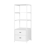 Artiss Bookshelf Display Shelf 2 Drawers 152CM White