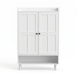 Artiss Shoe Rack Cabinet Storage Cupboard 3 Adjustable Shelves White