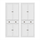 Artiss 2x Buffet Sideboard Cabinet 6-Tier Storage Pantry Cupboard Drawer White