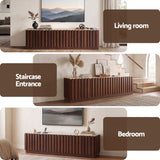 Artiss 180cm TV Unit Entertainment Cabinet Fluted Style Anti-tip Kit Walnut