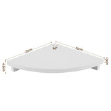 Artiss 3pc Corner Floating Wall Shelf Wall Mounted Display Rack Round Edge White