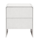 Artiss 2x Bedside Table 2 Drawers - Beige