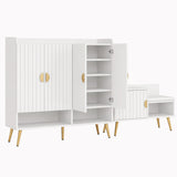 Artiss Shoe Cabinet Bench Set Adjustable Shelf Hallway Living Room White