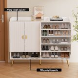 Artiss Shoe Cabinet Bench Set Adjustable Shelf Hallway Living Room White