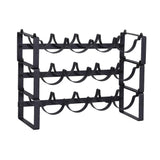 Artiss 3-Tier Wine Rack Metal Freestanding 12 Bottles Modular Countertop Wine Display Shelf Black In Australia - Darrahopens