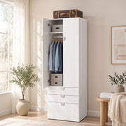 Artiss Wardrobe Cabinet Bedroom Clothes Storage Organiser Cupboard 3 Drawers Shelf Hanging Rod In Australia - Darrahopens