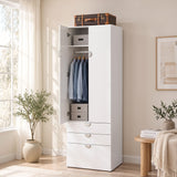 Artiss Wardrobe Cabinet Bedroom Clothes Storage Organiser Cupboard 3 Drawers Shelf Hanging Rod In Australia - Darrahopens