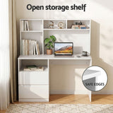 Artiss Computer Desk Office Study Desks Table Bookshelf Drawer White 120cm In Australia - Darrahopens