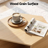 Artiss Set of 2 Coffee Table Hexagonal Center Table with Open Storage 2-Way Display Side Table Wood