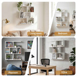Artiss Floating Wall Shelf Bookshelf 3-Tier Display Storage Organiser White