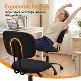 Artiss Office Desk & Chair Set 120cm Computer Desk with 3 Drawers & Open Shelves, Ergonomic Armless Office Chair with Wheels, Height Adjustable for Home Office Study In Australia - Darrahopens